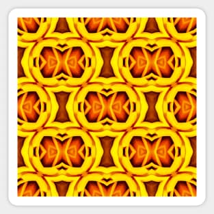 Bright Yellow Expressionist Art Yellow Rose Pattern 9 Sticker